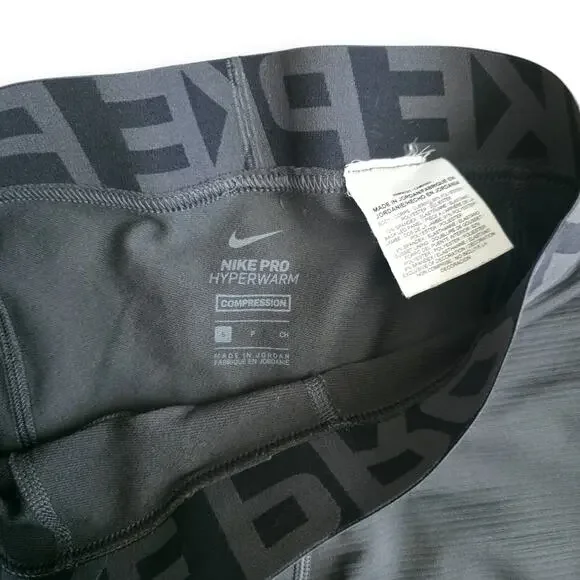 Nike Pro Therma Hyperwarm Compression Tights Base Layer Black Camo Men Sz S - Picture 5 of 8